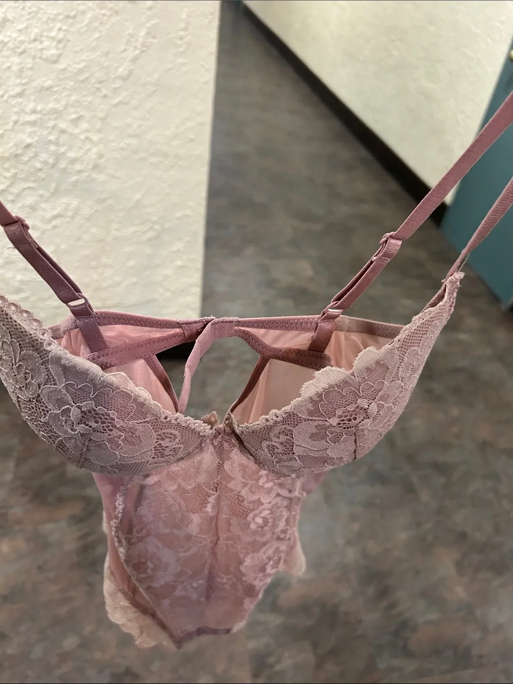 BRAND NEW TAG Size 4 Push-Up Lingerie body suit Pale Pink H&M